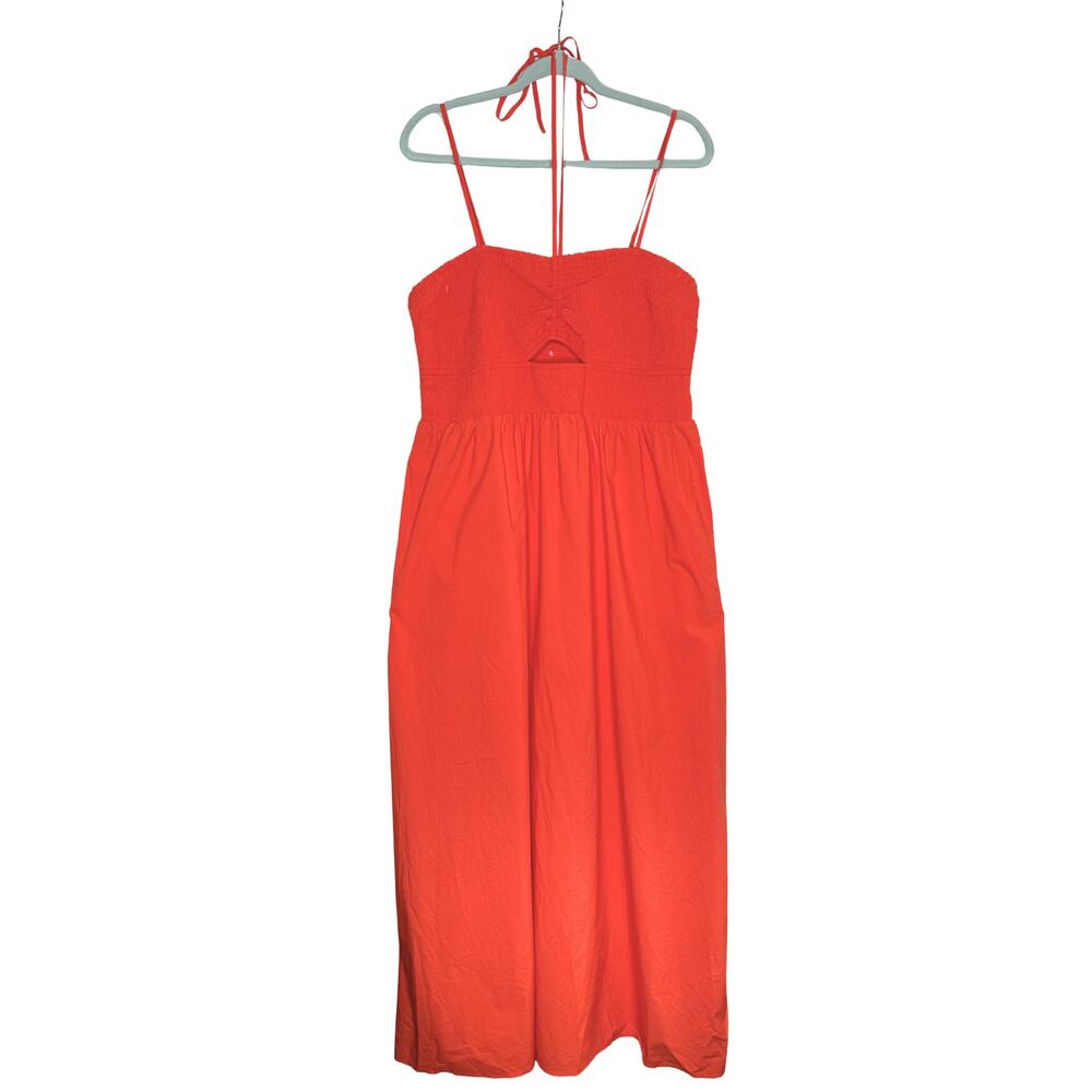Universal Thread Smocked Cut-Out Maxi Dress XL Sunset Glam Tropical Beach Boho - Picture 2 of 9